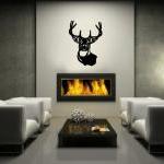 Deer Head Vinyl Wall Decal..