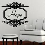 Hope Vintage Look Sign Frame Vinyl Wall Decal 22198