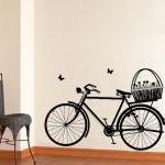 Wall Decal Bicycle With Fl..