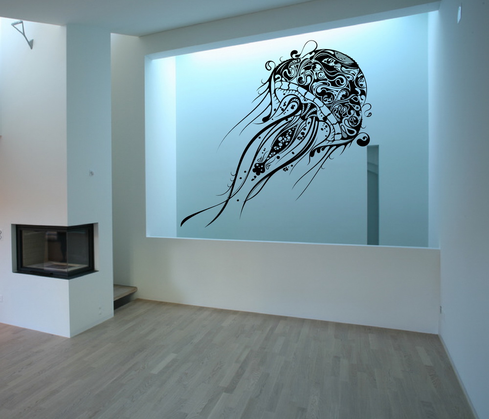 Abstract Jellyfish Extra Large Vinyl Wall Decal 40 W X 71 5 H 22085 On 
